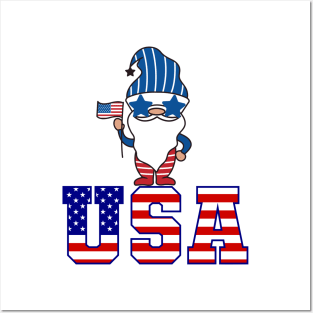 4th of july independent gnome Posters and Art